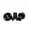 SOQUETE E14 PRETO SOBREPOR 250V/1A 40W MT-2025