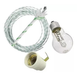 Iluminação de Churrasqueira Bocal Cabo 2m Lâmpada 100w 220v