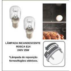 Lampada Fogão Forno Eletrolux 25w 240v E14 300ºc